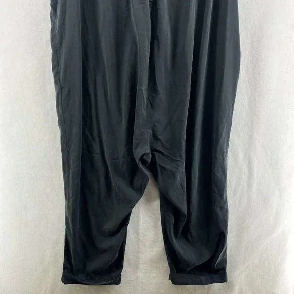 Ingrid & Isabel Maternity Jumpsuit Women's Sz M Black V-Neck Zip Front Stretch - Picture 6 of 11